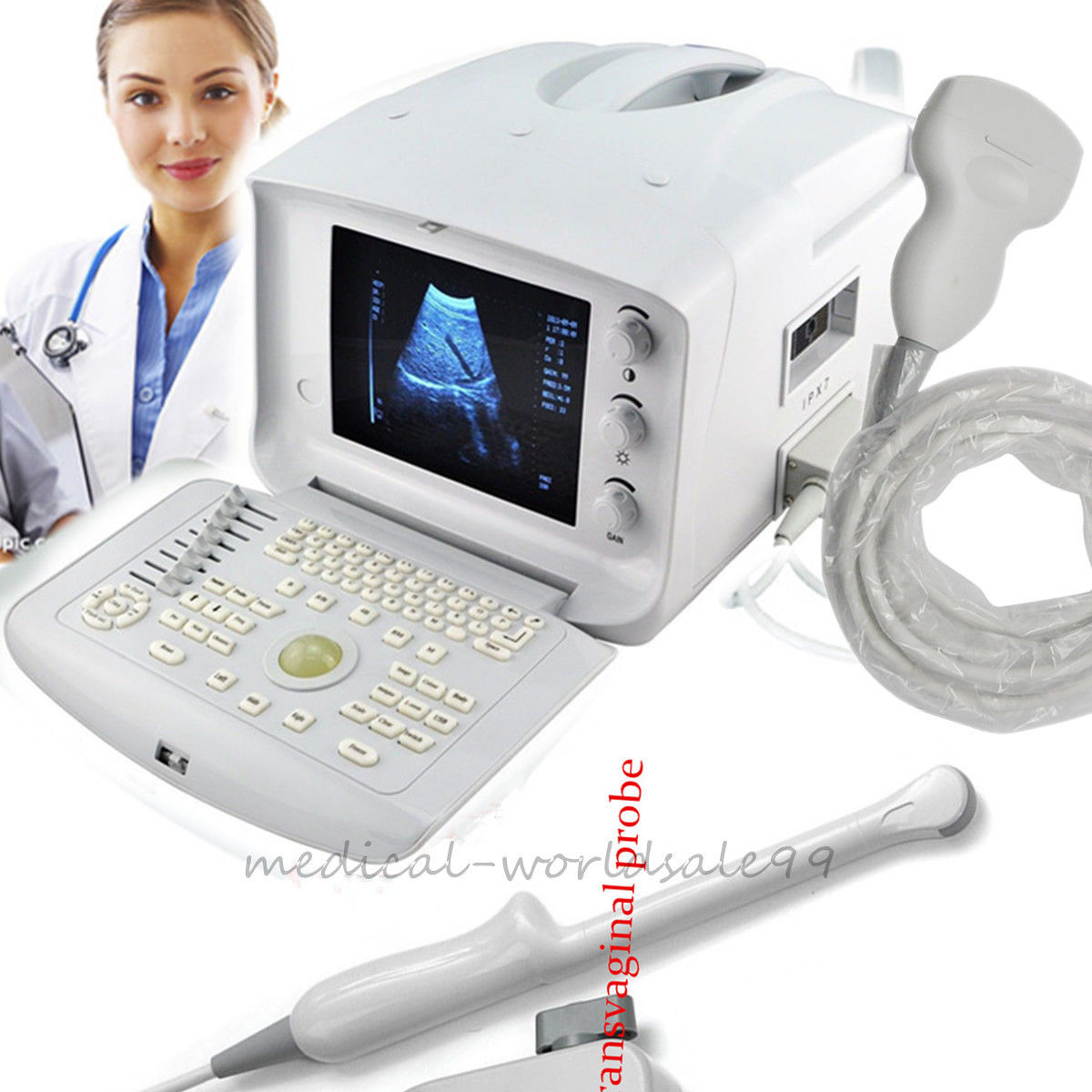 Free 3D 10.1" Ultrasound Scanner machine Curve+Transvaginal 2 Probes CE Sale 190891635853 DIAGNOSTIC ULTRASOUND MACHINES FOR SALE