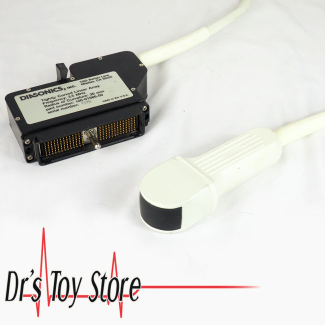 DIASONICS Curved Linear 3.5 MHz Probe 100-01986-00 Ultrasound Transducer DIAGNOSTIC ULTRASOUND MACHINES FOR SALE