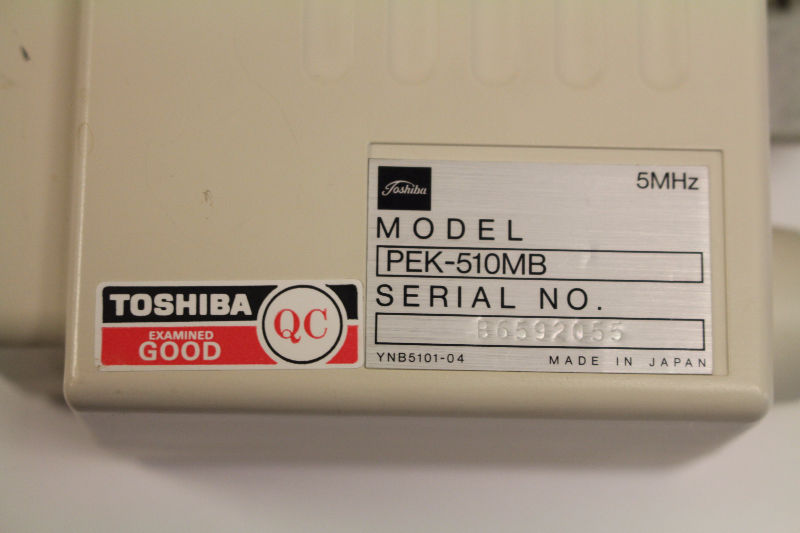 Toshiba PEK-510MB 5MHz Ultrasound Transducer Probe With Case - NICE, WORKING DIAGNOSTIC ULTRASOUND MACHINES FOR SALE