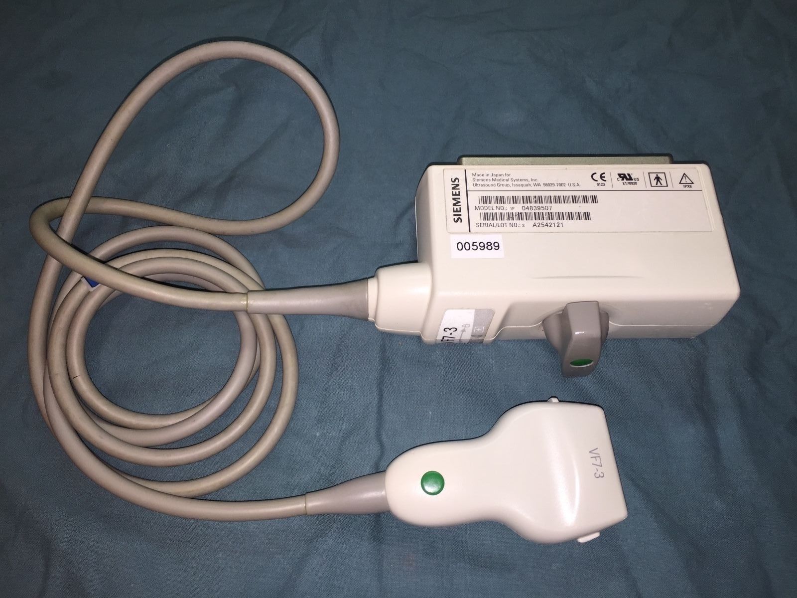 Siemens VF7-3 Ultrasound Transducer Probe IPX8 DIAGNOSTIC ULTRASOUND MACHINES FOR SALE