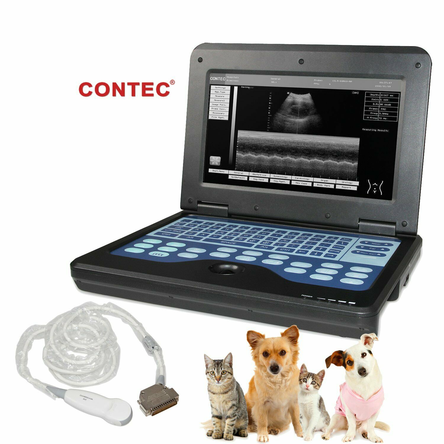 Portable Ultrasound Scanner Veterinary Pregnancy with 3.5 MHz Micro convex Probe 6945040100676 DIAGNOSTIC ULTRASOUND MACHINES FOR SALE