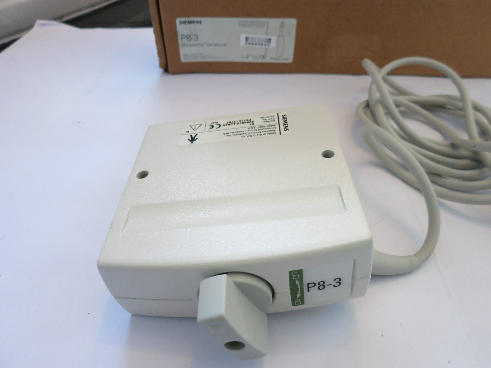 SIEMENS P8-3 ULTRASOUND TRANSDUCER 8.3MHZ PHASED LINEAR PROBE SONOLINE ELEGRA UK DIAGNOSTIC ULTRASOUND MACHINES FOR SALE