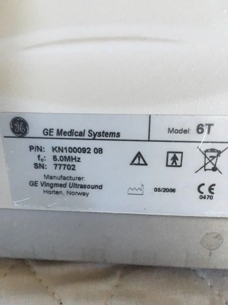 GE Medical Systems 6T Ultrasound Transducer Probe DIAGNOSTIC ULTRASOUND MACHINES FOR SALE