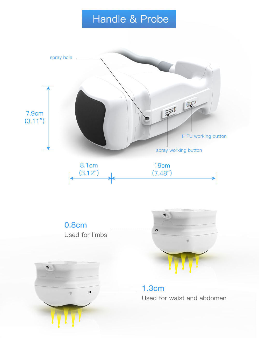 Cartridge for HIFU High Intensity Focused Ultrasound Ultrasonic RF Slim Machine DIAGNOSTIC ULTRASOUND MACHINES FOR SALE