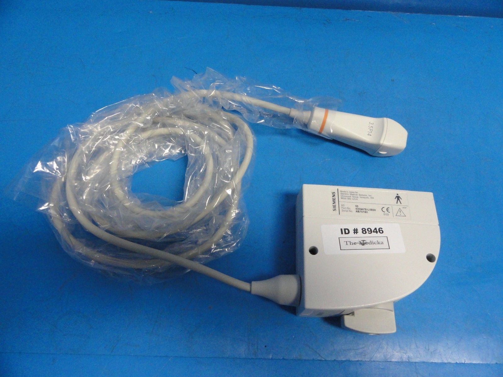 Siemens 3.5P14 P/N 4304478-L0850 Phased Array  Probe for Omnia Versa (8946 ) DIAGNOSTIC ULTRASOUND MACHINES FOR SALE