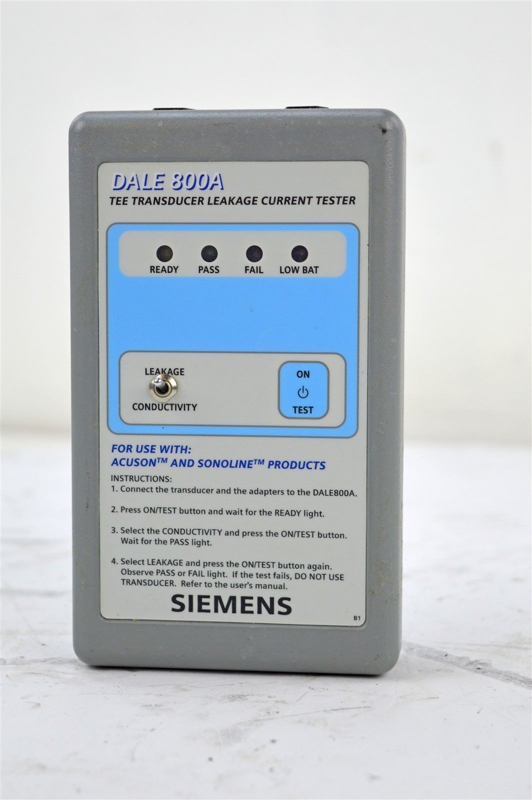 Siemens DALE 800A Tee Ultrasound Transducer Leakage Current Tester Acuson DIAGNOSTIC ULTRASOUND MACHINES FOR SALE