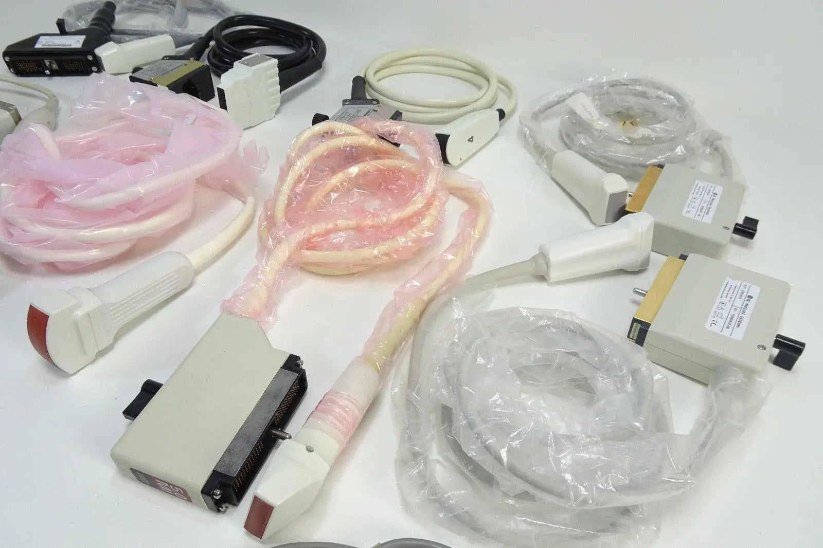 Lot of ultrasound transducer probes. GE, Thomson Microsonics DIAGNOSTIC ULTRASOUND MACHINES FOR SALE