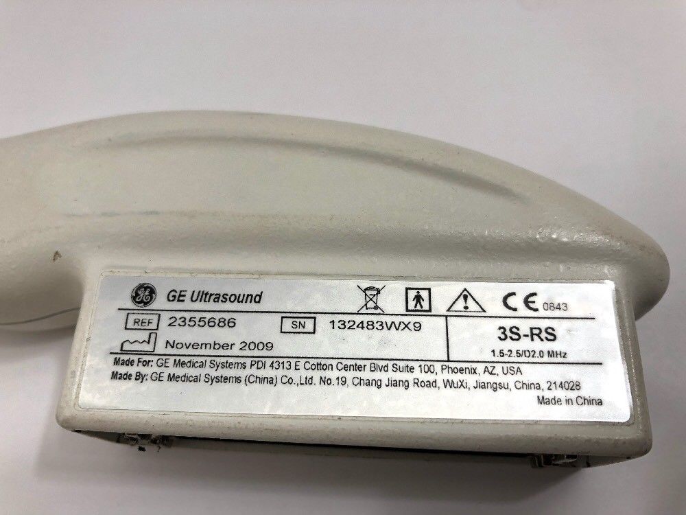 GE 3S-RS Cardiac Ultrasound Transducer Probe DOM 2009 November Ref-2355686 DIAGNOSTIC ULTRASOUND MACHINES FOR SALE