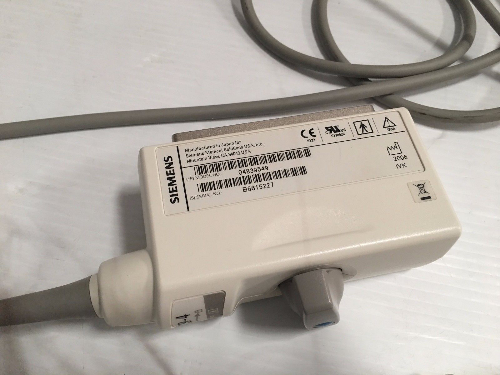 Siemens EC9-4 Ultrasound Probe DIAGNOSTIC ULTRASOUND MACHINES FOR SALE