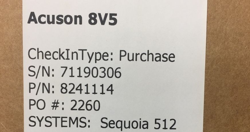 Siemens Acuson 8V5 Ultrasound Transducer Probe for Sequoia System DIAGNOSTIC ULTRASOUND MACHINES FOR SALE