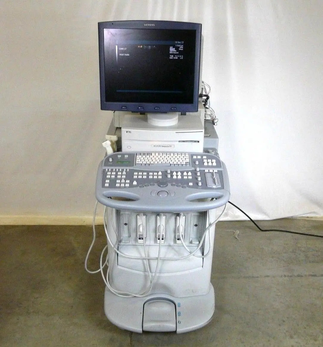 Siemens Acuson Sequoia 512 Ultrasound System w/ 3 Transducer 15L8 15L8w 8V5 DIAGNOSTIC ULTRASOUND MACHINES FOR SALE