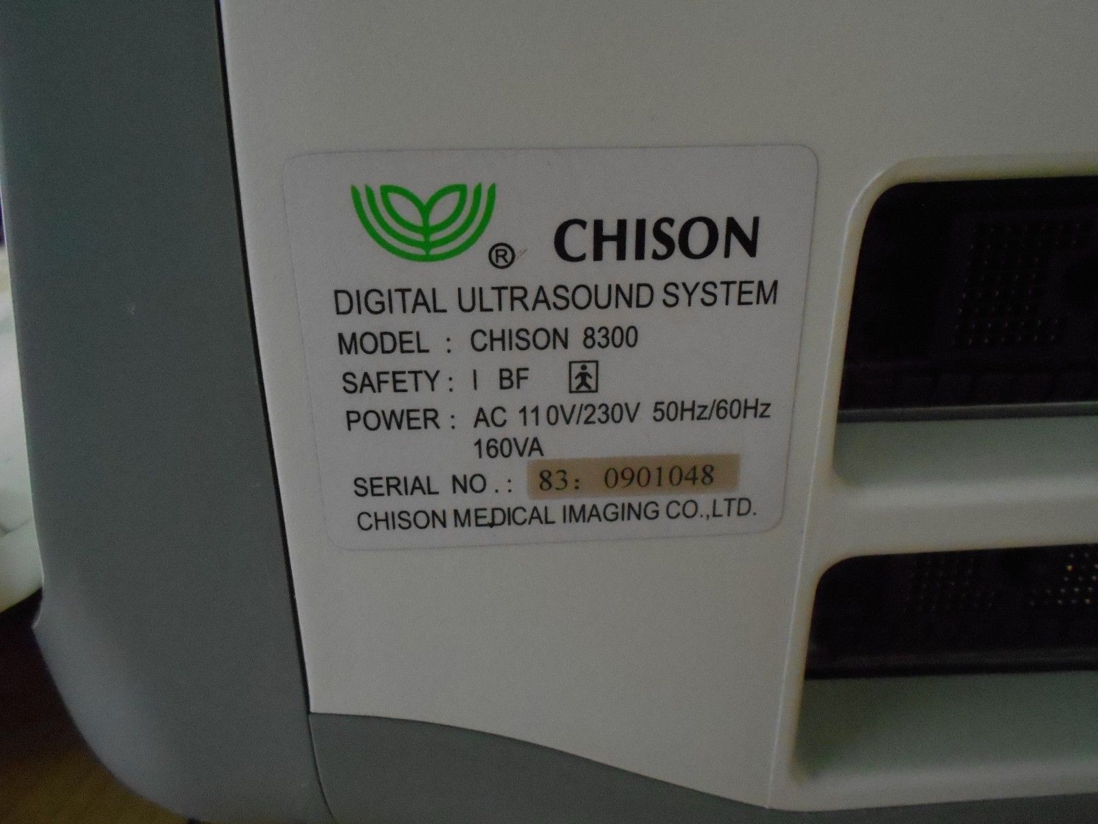 CHISON 8300 Portable Ultrasound with 2 Probes - For Parts - Turned On* DIAGNOSTIC ULTRASOUND MACHINES FOR SALE