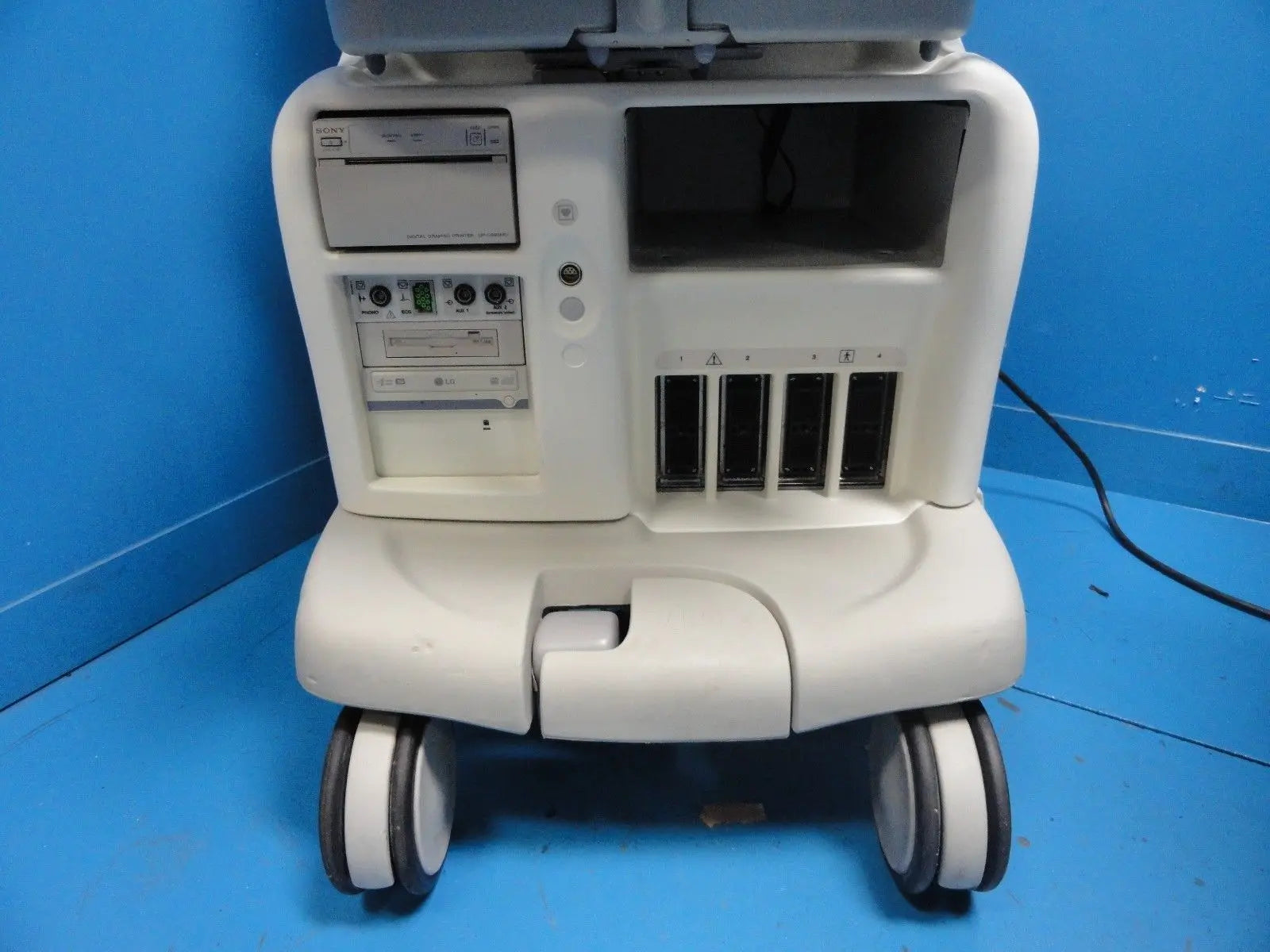 2003 GE LOGIQ 9 Ultrasound W/ Sony UP-895MD & Sony UP-D50 Printers (7255) DIAGNOSTIC ULTRASOUND MACHINES FOR SALE