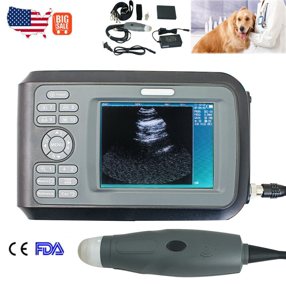 5.5'' Digital Veterinary Ultrasound Scanner Machine for Pregnancy Animal+Probe DIAGNOSTIC ULTRASOUND MACHINES FOR SALE