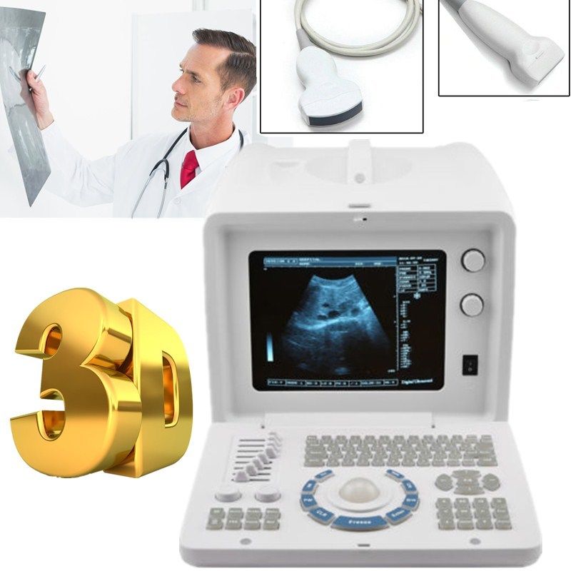 Portable Digital Ultrasound Scanner Ultrasonic System+Convex +Linear 2 Probes 3D DIAGNOSTIC ULTRASOUND MACHINES FOR SALE