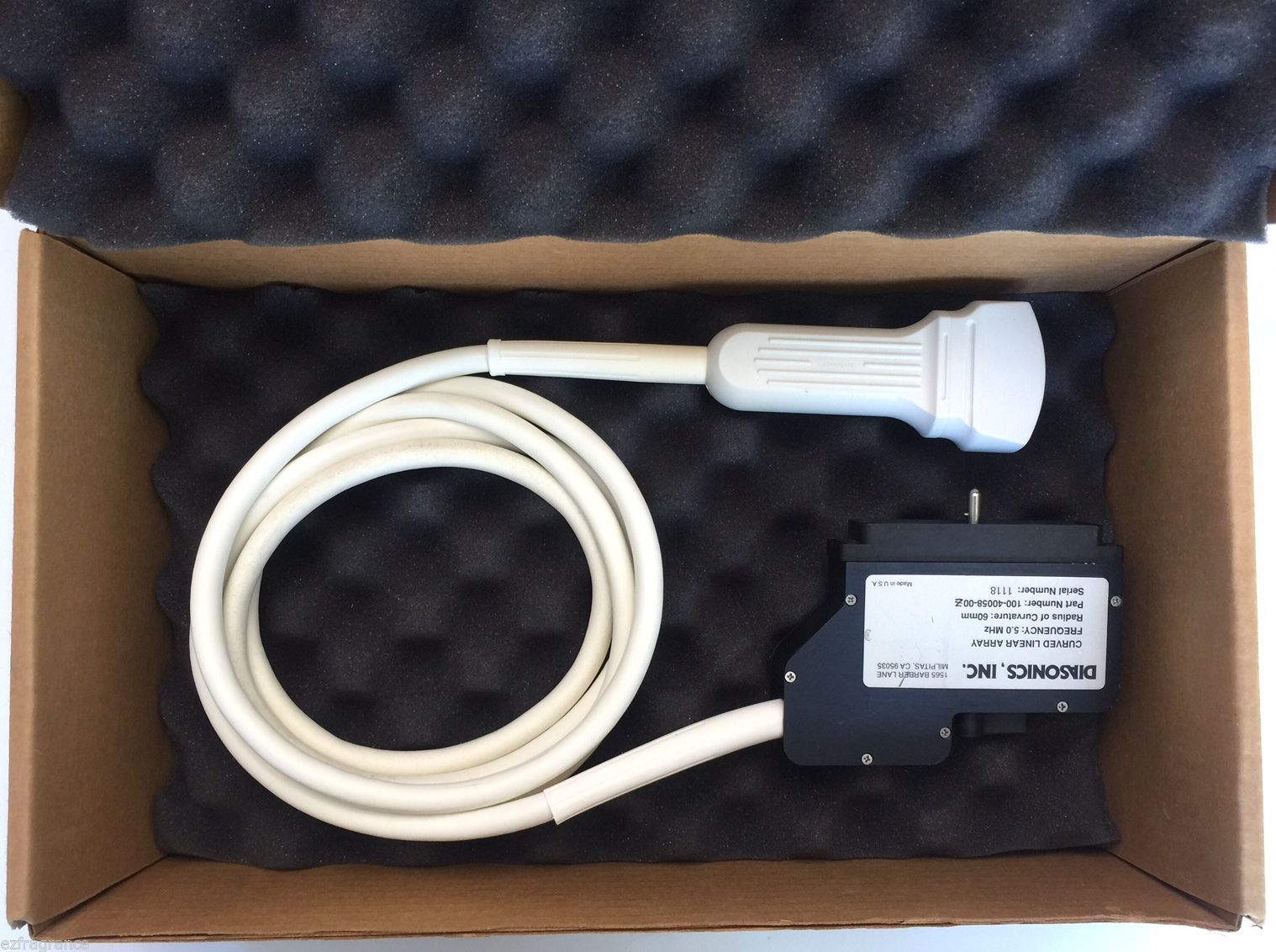 Diasonics 5.0 MHz Curved Linear Array Ultrasound Probe / Transducer Used. DIAGNOSTIC ULTRASOUND MACHINES FOR SALE