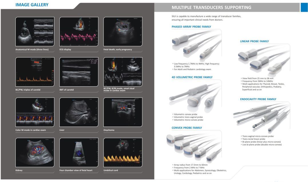 SIUI  Apogee 3800 Omni Cardiac Ultrasound with two probes DIAGNOSTIC ULTRASOUND MACHINES FOR SALE