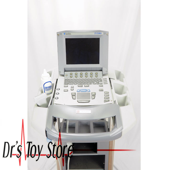 Sonosite Titan Portable Ultrasound With Cart & Linear L38/10-5MHz Transducer DIAGNOSTIC ULTRASOUND MACHINES FOR SALE