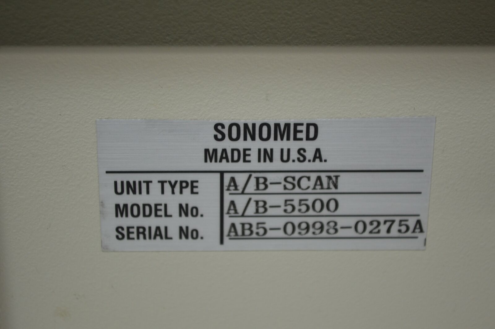 Sonomed A/B-5500 Ophthalmic Ultrasound DIAGNOSTIC ULTRASOUND MACHINES FOR SALE