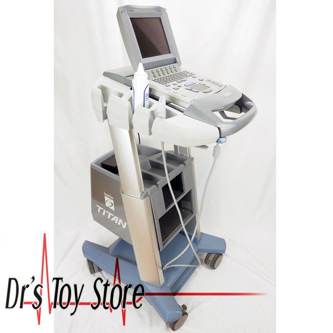 Sonosite Titan Portable Ultrasound With Cart & Linear L38/10-5MHz Transducer DIAGNOSTIC ULTRASOUND MACHINES FOR SALE