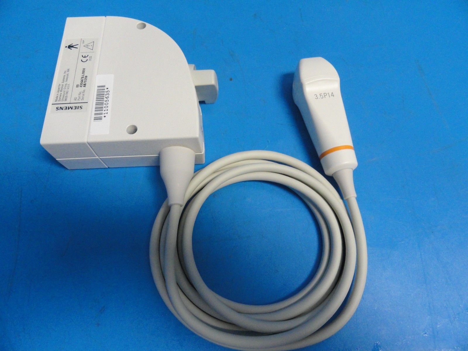 Siemens 3.5P14 Phased Array 3.5MHz Ultrasound Probe W/ Case for Omnia Versa 9837 DIAGNOSTIC ULTRASOUND MACHINES FOR SALE