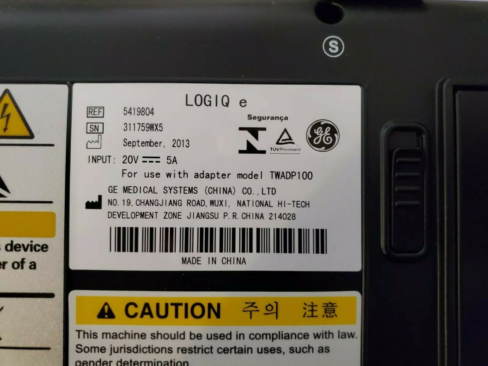 GE LOGIQ E BT12 PORTABLE ULTRASOUND W/2 PROBES E8C-RS 4C-RS DIAGNOSTIC ULTRASOUND MACHINES FOR SALE