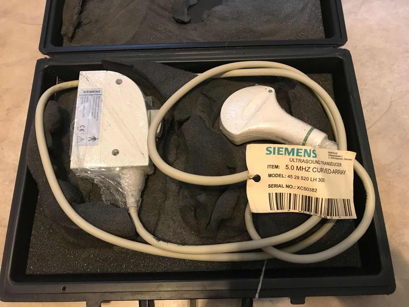 Siemens Ultrasound 5.0C40S Transducer Curved Array 45 29 520 LH 300 NEW in case DIAGNOSTIC ULTRASOUND MACHINES FOR SALE