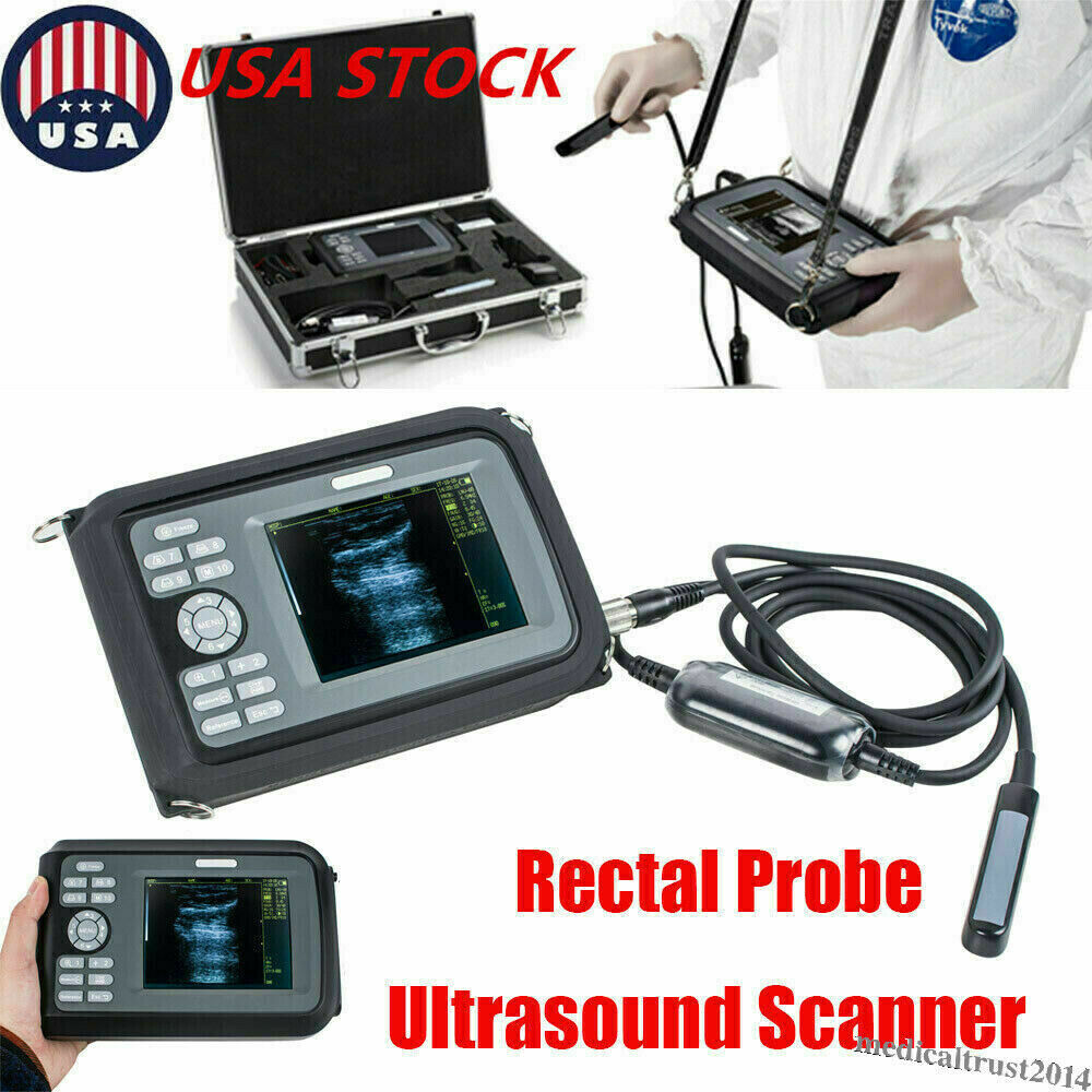 Portable Vet Cow Pet Veterinary Animal Ultrasound Scanner Machine 7.5MHZ Probe DIAGNOSTIC ULTRASOUND MACHINES FOR SALE