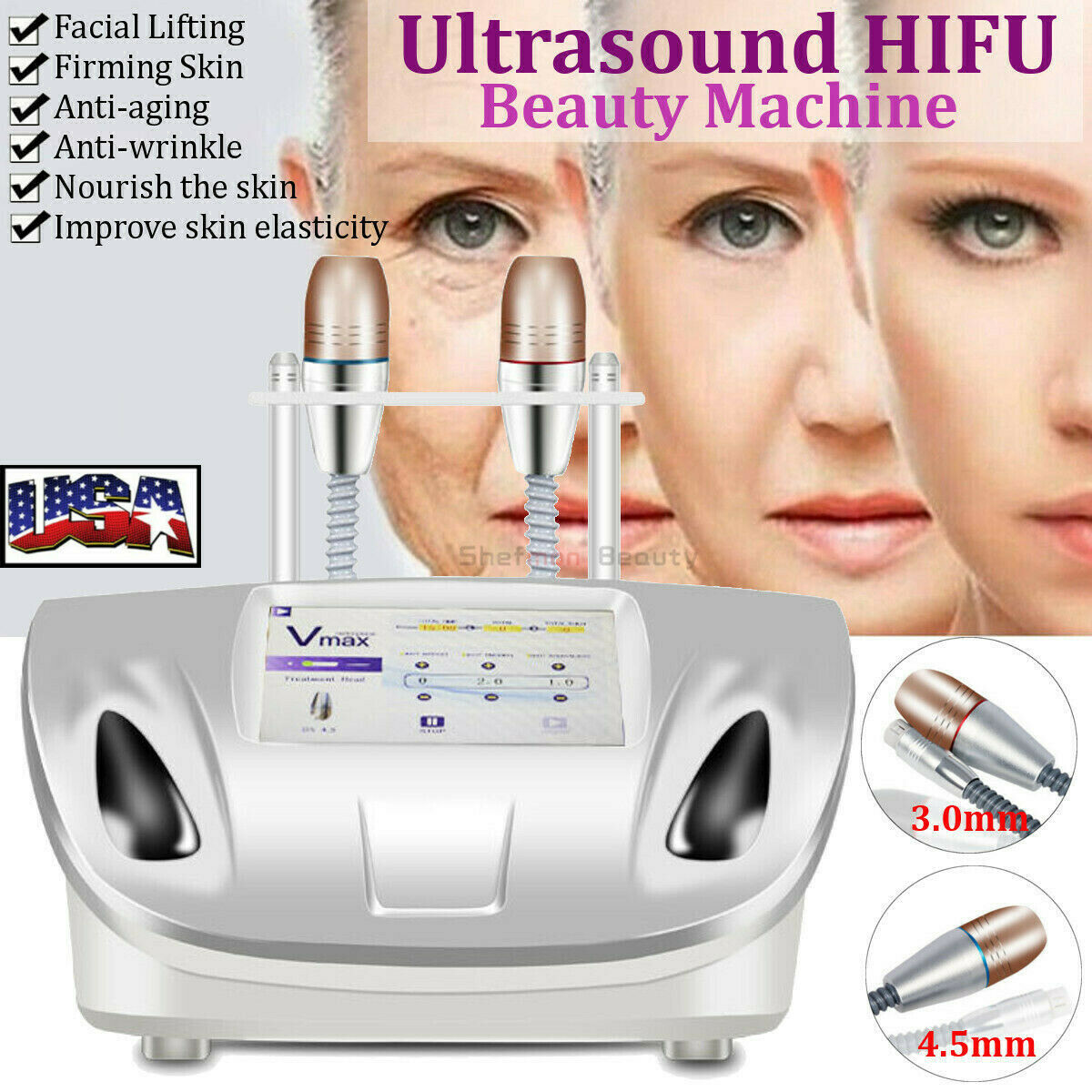 V MAX HIFU Skin Tightening Ultrasound Wrinkle Machine Face Neck Lift Skin Care DIAGNOSTIC ULTRASOUND MACHINES FOR SALE