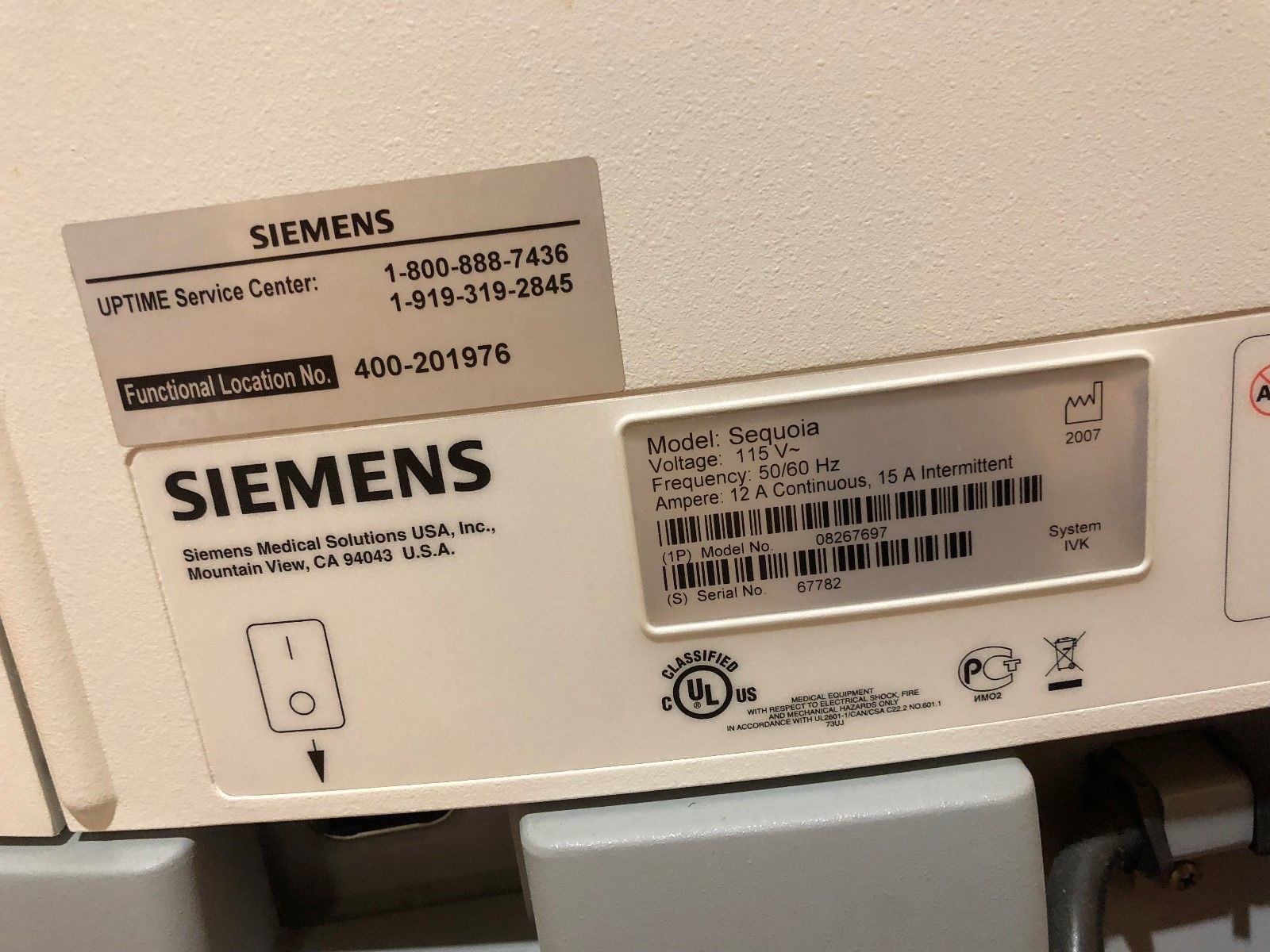 Siemens Sequoia Acuson C512 Ultrasound System with 2 Transducers in great cond. DIAGNOSTIC ULTRASOUND MACHINES FOR SALE