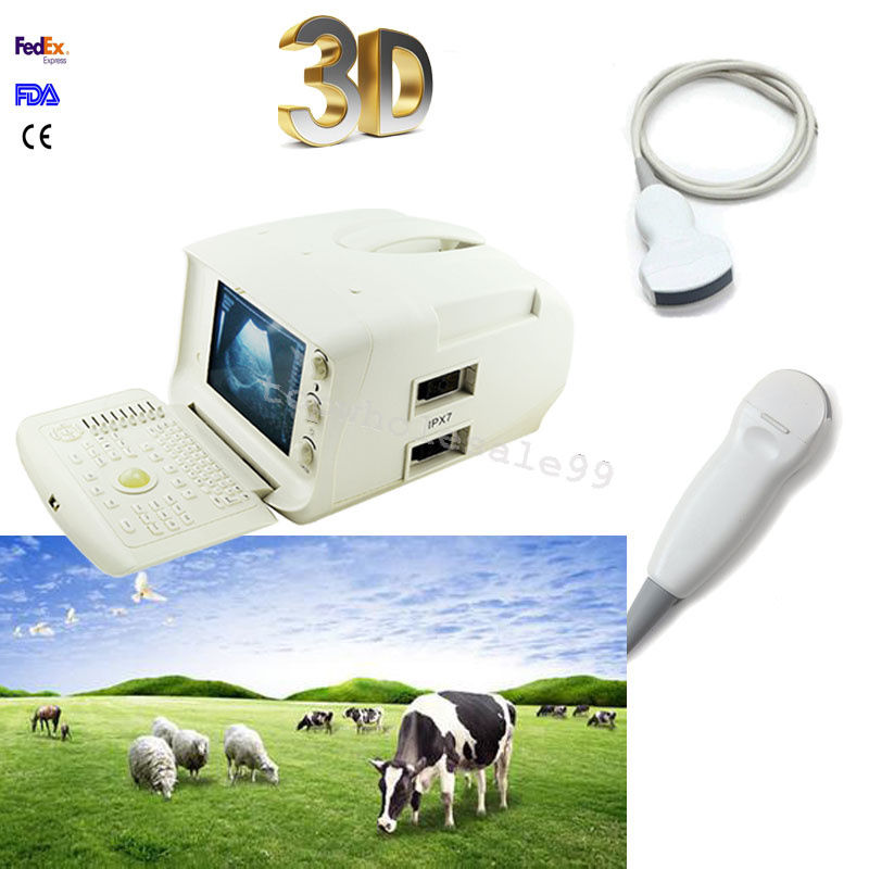 Veterinary Digital LCD Ultrasound Scanner+3D Software+convex+Micro-convex probe DIAGNOSTIC ULTRASOUND MACHINES FOR SALE