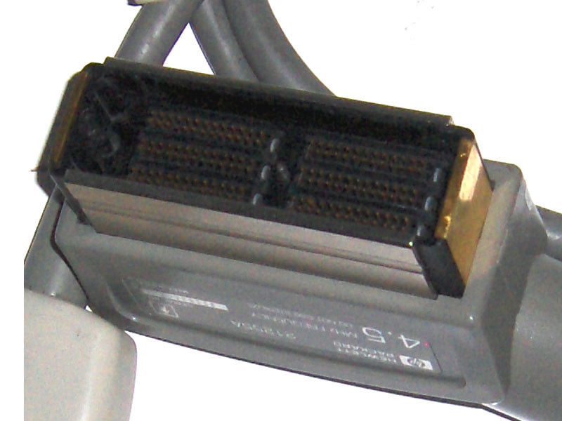 closeup of probe connector