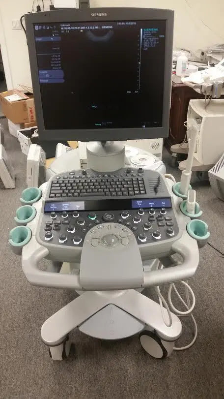 Siemens S2000 Ultrasound Machine with 4C1 and EV-8c4 Transducer Probes DIAGNOSTIC ULTRASOUND MACHINES FOR SALE