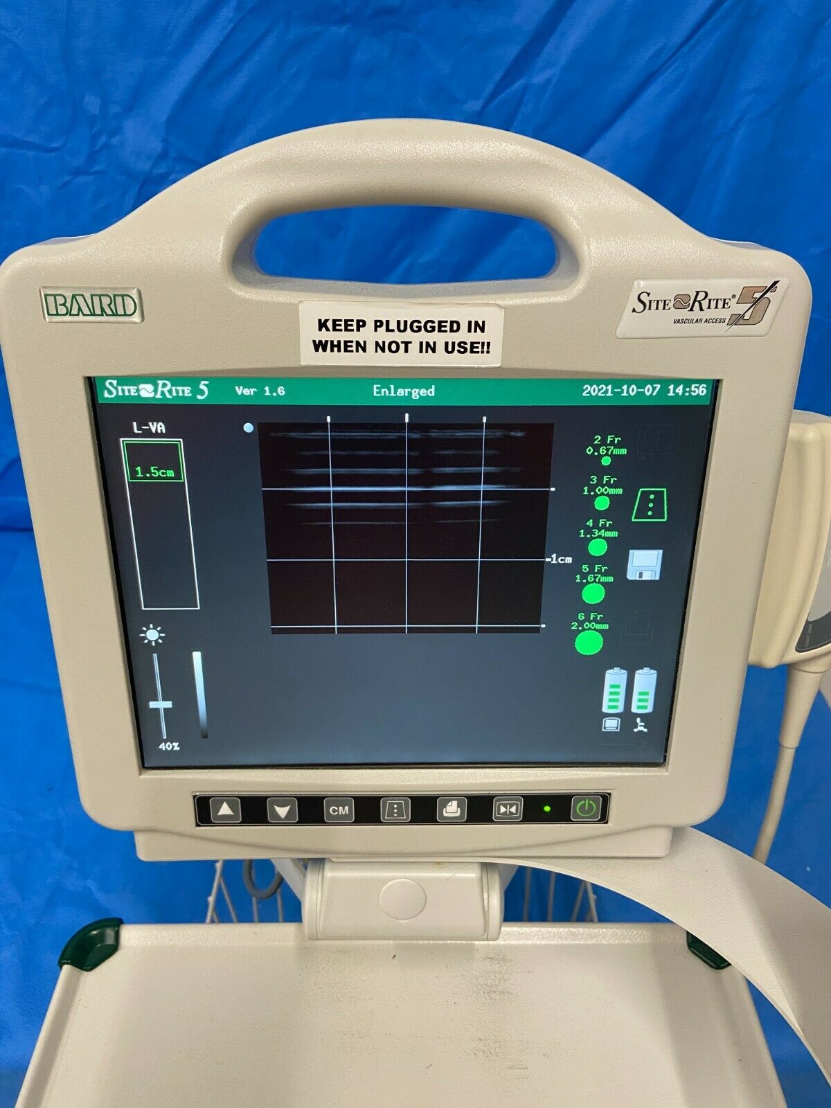 Bard Site Rite 5 Vascular Ultrasound Machine with Rolling Stand DIAGNOSTIC ULTRASOUND MACHINES FOR SALE