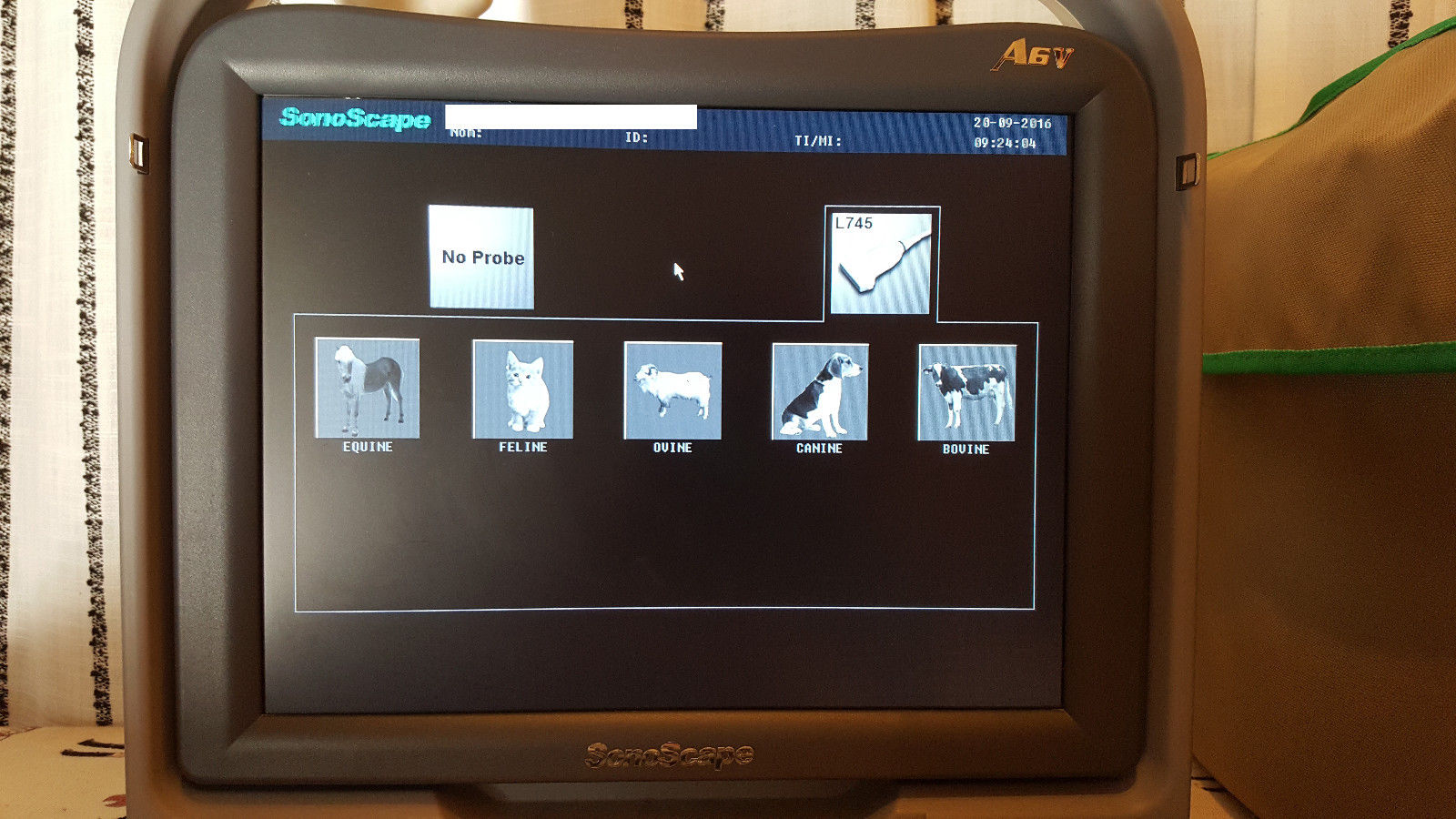 SONOMED SonoScape A6V Portable Ultrasound (Year 2010) With Probe L745 DIAGNOSTIC ULTRASOUND MACHINES FOR SALE