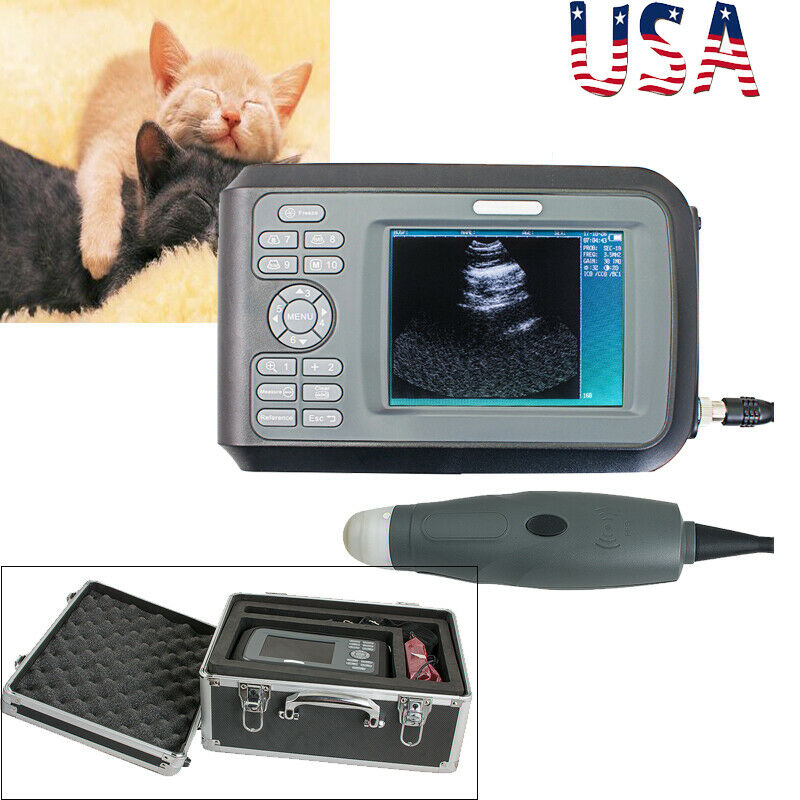 Handheld Vet Ultrasound Scanner Machine Animals +3.5MHz Mechanical Sector Probe DIAGNOSTIC ULTRASOUND MACHINES FOR SALE