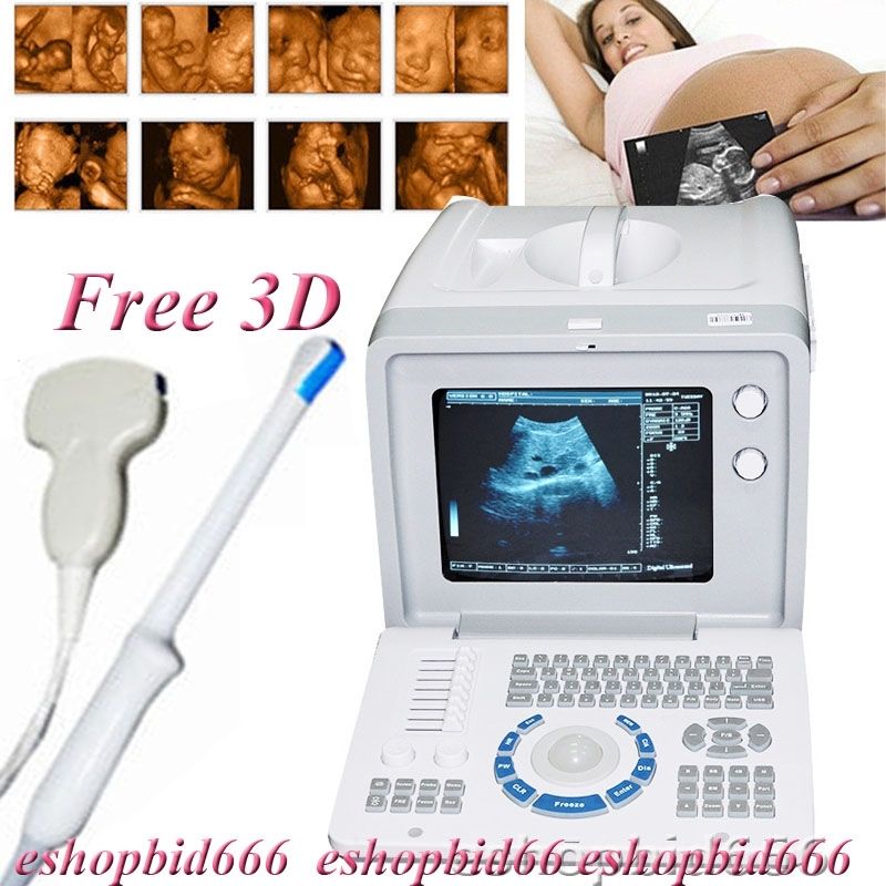 Sale! 3D Portable Digital Ultrasound machine Scanner Convex + Transvaginal probe 190891054333 DIAGNOSTIC ULTRASOUND MACHINES FOR SALE