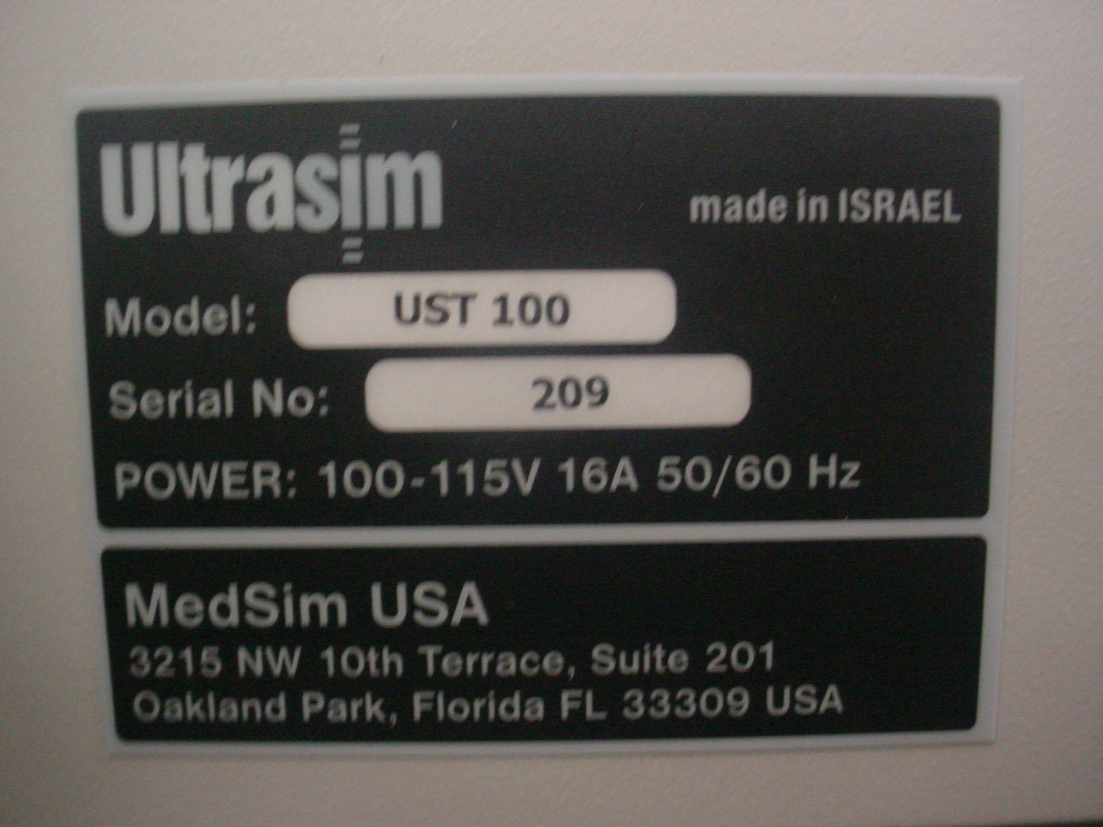 MedSim UltraSim UST 100 Ultrasound Training Simulator w/Samsung SyncMaster DIAGNOSTIC ULTRASOUND MACHINES FOR SALE