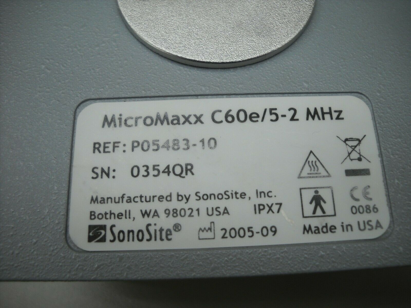 SONOSITE MICROMAXX P05361-01 ULTRASOUND SYSTEM WITH L38e & C60e TRANSDUCERS DIAGNOSTIC ULTRASOUND MACHINES FOR SALE