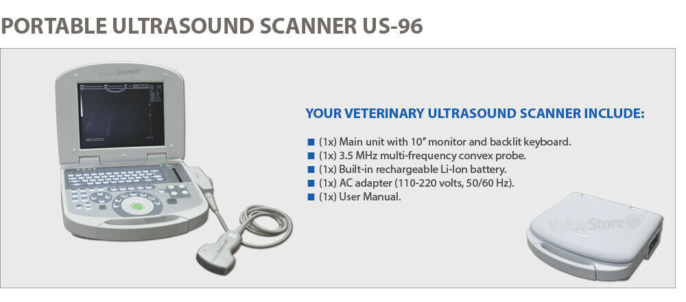 Ultrasound Veterinary Scanner with Convex Probe for Small and Large Animals. DIAGNOSTIC ULTRASOUND MACHINES FOR SALE