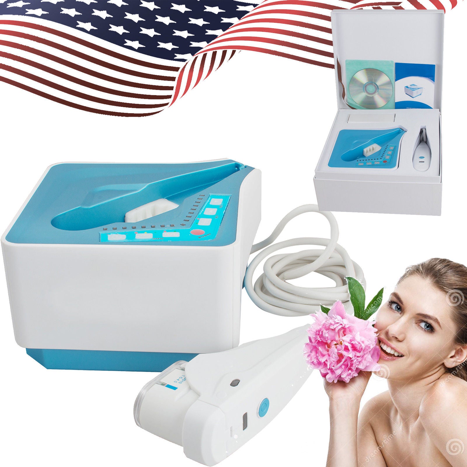 USA Intensity Focused Ultrasound Ultrasonic HIFU RF LED Facial Beauty Machine DIAGNOSTIC ULTRASOUND MACHINES FOR SALE