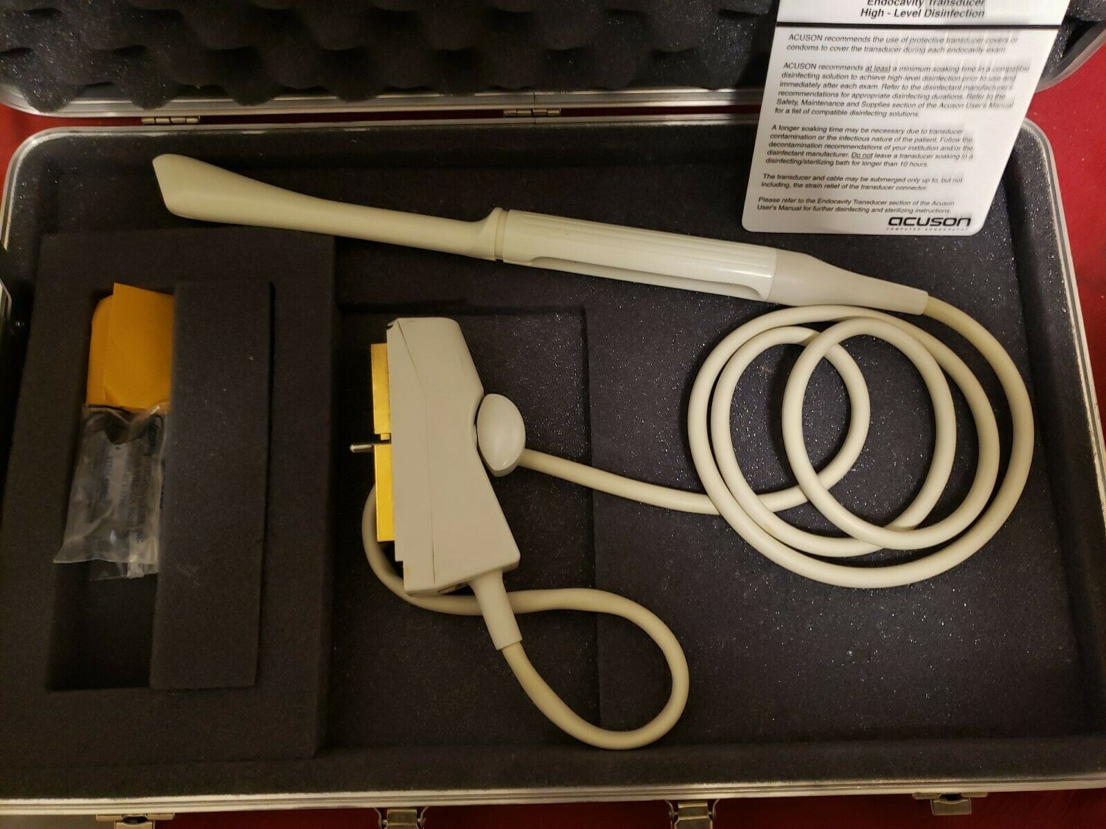 Acuson EV7 Linear Probe Endocavity Transducer Ultrasound w/Case -6281 DIAGNOSTIC ULTRASOUND MACHINES FOR SALE