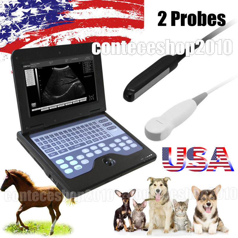 VET Veterinary portable Ultrasound Scanner Machine+2 Probes,Cow/Horse/Dog/Cat,US 658126923446 DIAGNOSTIC ULTRASOUND MACHINES FOR SALE