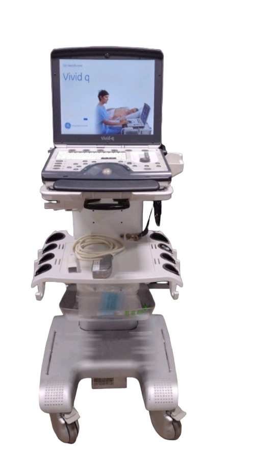 GE VIVID-Q PORTABLE ULTRASOUND MACHINE WITH 1 PROBE (M4S)  CART 2012 DIAGNOSTIC ULTRASOUND MACHINES FOR SALE