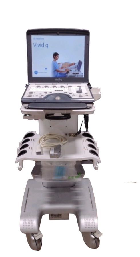 GE VIVID-Q PORTABLE ULTRASOUND MACHINE WITH 1 PROBE (M4S)  CART 2012 DIAGNOSTIC ULTRASOUND MACHINES FOR SALE